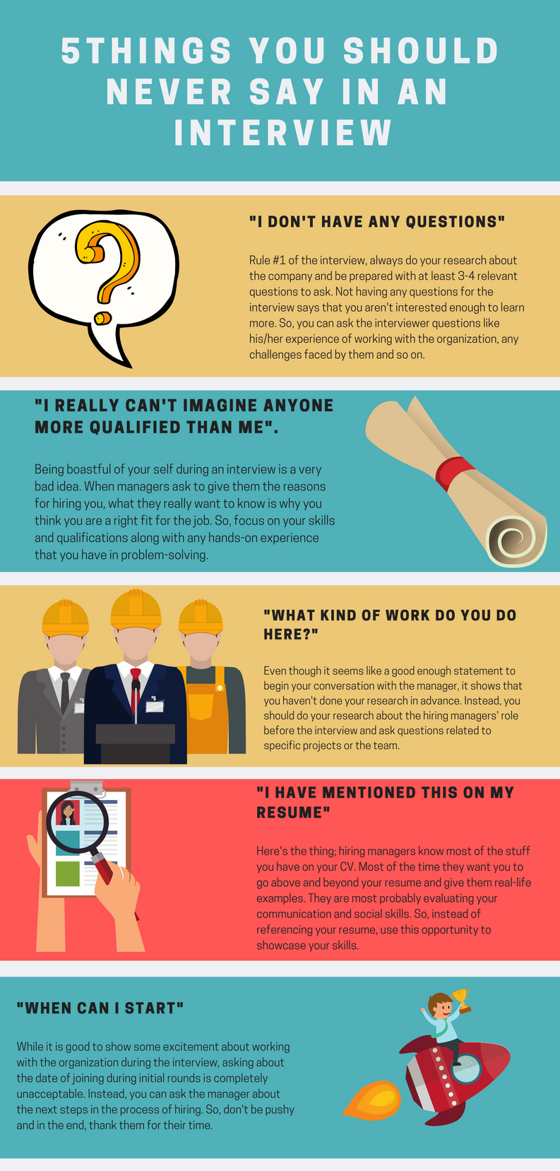 5 Things You Should Never Say in an Interview